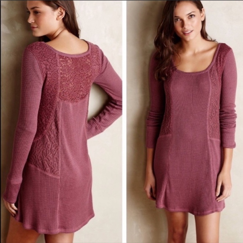 ANTHROPOLOGIE ELOISE GWYNEIRA KNIT CHEMISE DRESS